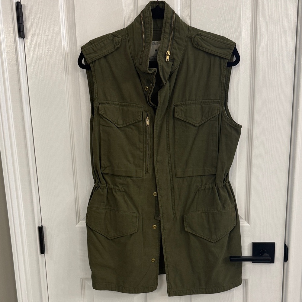 Zara Olive Green Utility Vest